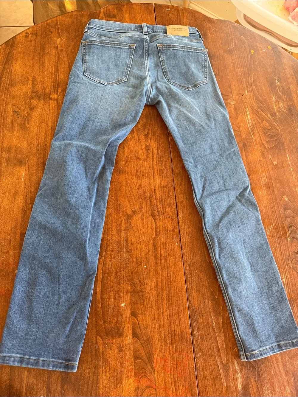 abercrombie kids Light Blue Slim Distressed Jeans